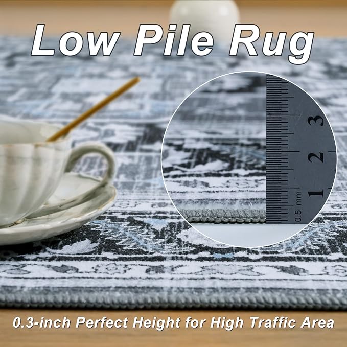 Macgace Washable Vintage Area Rug - Image 9