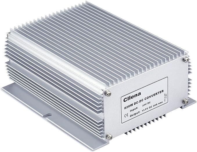 Cllena DC 24V to 13.8V 60A 828W Converter - Waterproof DC Voltage Regulator for Golf Cart