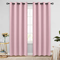 COSVIYA Grommet Room Darkening Pink Curtains 84 inch Long by COSVIYA