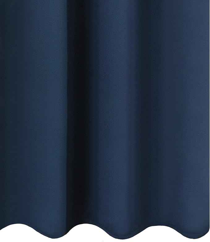 Blackout Curtains 66 x 84 inch/Navy Blue Curtains Set of 2 Panels/Thermal - Image 9