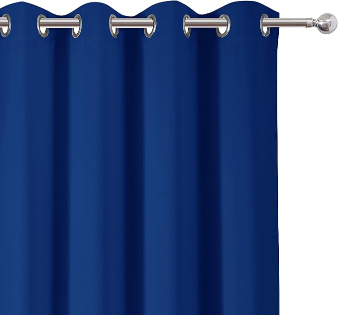 Blackout Curtains 52 x 72 inch/Royal Blue Curtains Set of 2 Panels/Thermal - Image 7