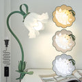 Clip on Light Flower Desk Lamp, LED Reading Light 3 Color Modes Eye-Caring Book by DSYHYL