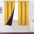 100% Blackout Curtains 40 x 63 Inch/Yellow Curtains 2 Panels by Lemomo