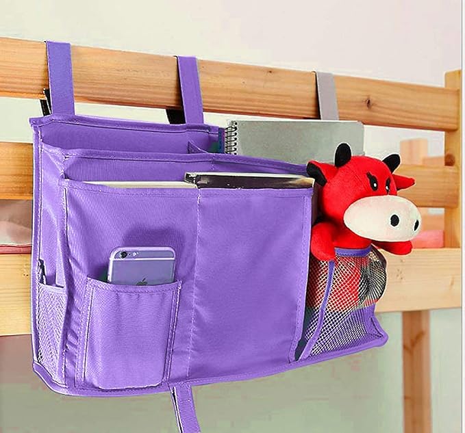 Sugaroom Purple Bedside Storage and Organizer - Image 2