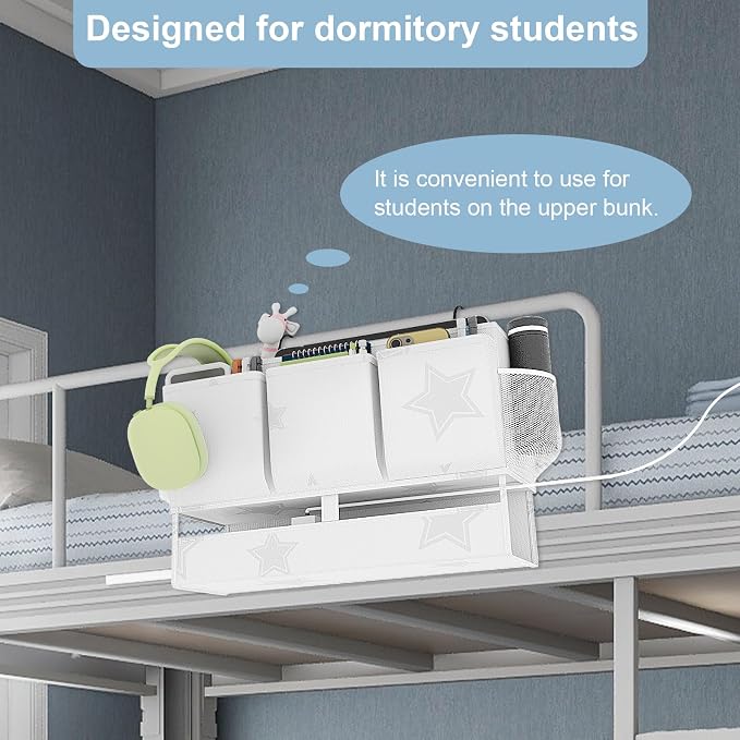 Bedside Caddy Organizer, Dual-Purpose Bedside Storage - Image 2