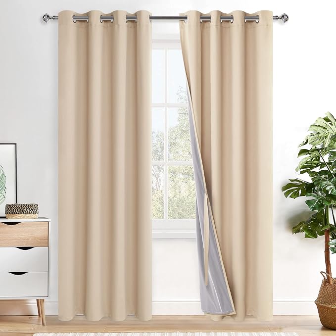 XWZO Full Blackout Curtains 84 Inches Long by XWZO