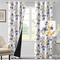 H.VERSAILTEX 100% Blackout Curtains 84 inch Length 2 Panels Set Cattleya Floral by HVERSAILTEX