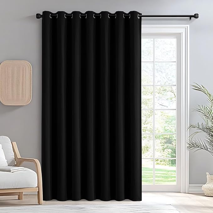 IGEMAEVE Blackout Curtains for Bedroom Grommet Black 52" W x 72" L | Bedroom | by IGEMAEVE