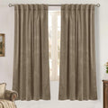BGment Taupe Velvet Blackout Curtains 72 Inch Length by BGment
