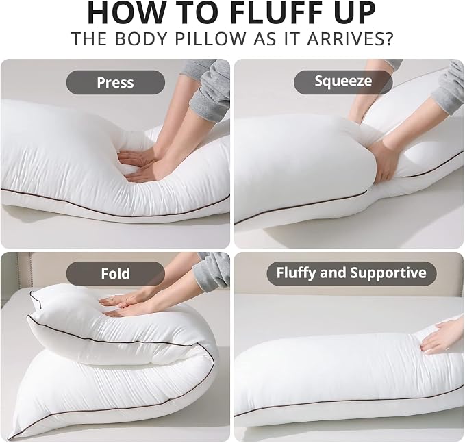 Body Pillow with Satin Pillowcase, Body Pillow - Image 6