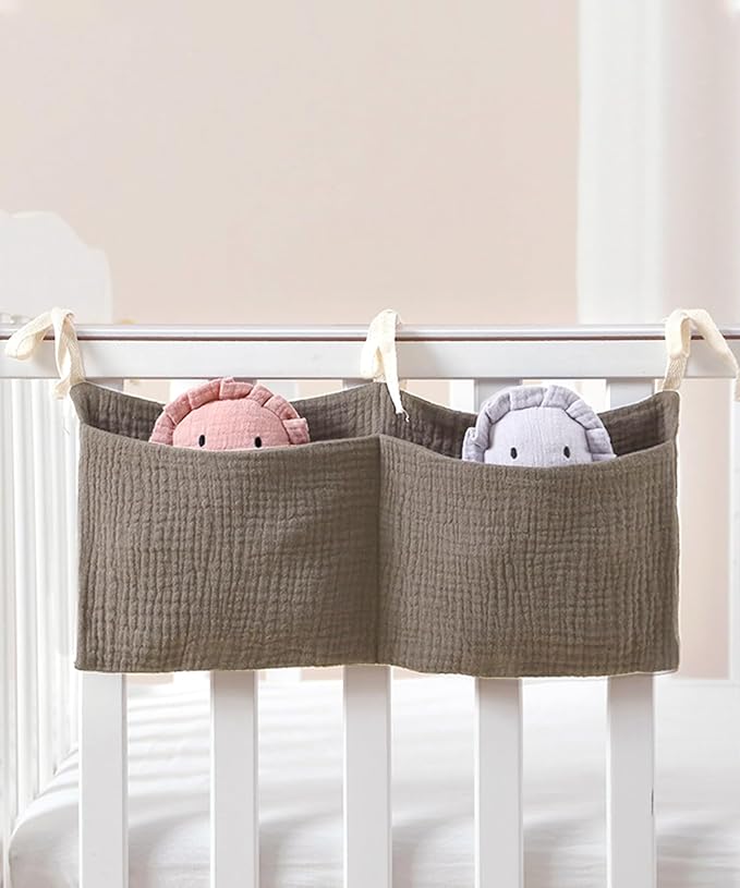 Baby Bedside Hanging Bags Storage Organizer Milk Bottle Toy Crib Baby Nappy-Bag - Image 2