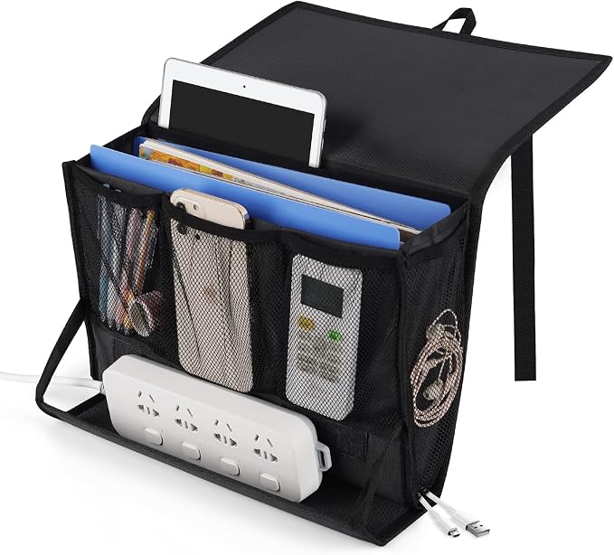 Bedside Caddy Organizer for Dorm Bed Rails by Retyion