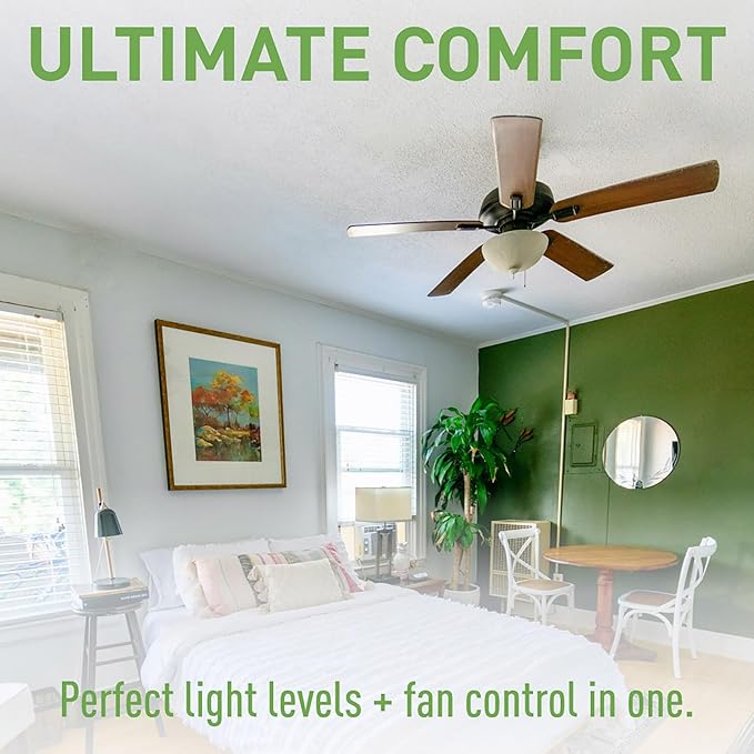 Legrand Pass & Seymour LSCLDC163PWCCV4 450W LS Series Preset Dimmer Light Switch for Dimmable LED and CFL Bulbs Plus 1.6A Fan Control, Single Pole/3-Way, White (1 Count)