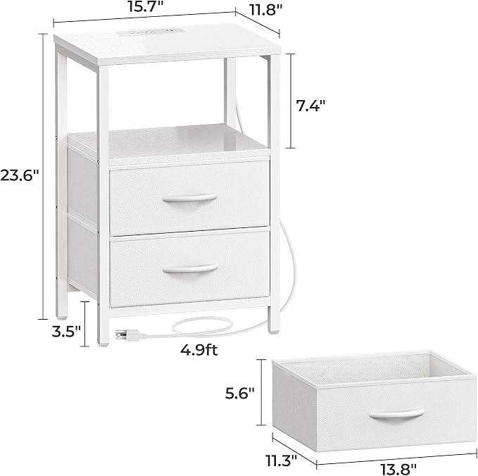 Huuger Nightstands Set of 2, End Tables - Image 3