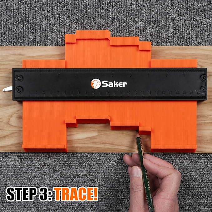 Saker Contour Gauge Tool for Woodworking & DIY, Profile Gauge with Lock,Valentine's Day Gift for Him Men, Accurate Shape Duplicator for Flooring, Tile, Trim & Home Improvement Projects