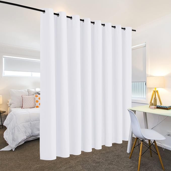 RYB HOME White Curtains Room Divider - Image 3