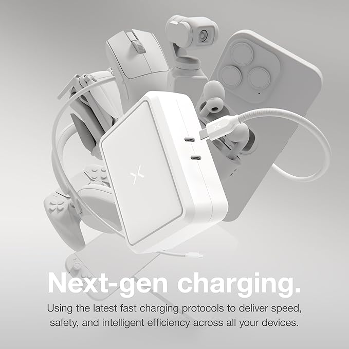 NOCO XGrid X140: 140W USB-C Charger – Dual Port GaN Power Adapter with PD 3.1, QC 5.0, and PPS – Fast Charging with Smart Power Distribution – Foldable Wall Plug, UL Listed