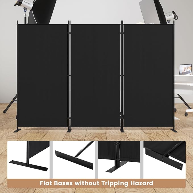 C-Hopetree 3 Panels Room Divider, 6 Ft Tall Indoor Folding Privacy Screen - Image 7