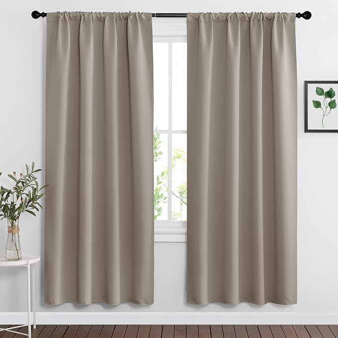 RYB HOME Blackout Curtains for Bedroom Living Room Nursery 72 inches Long | by RYBHOME