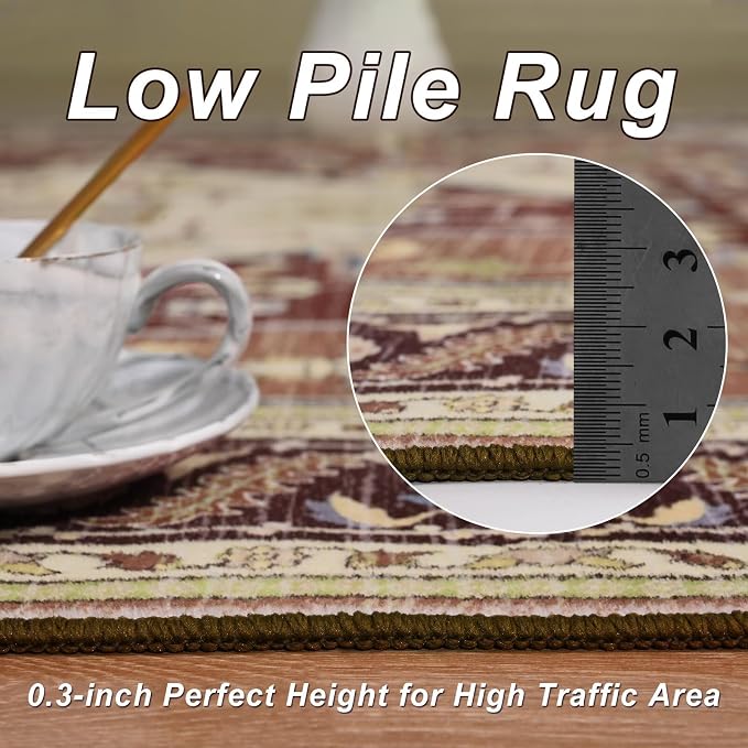 Macgace Washable Vintage Small Area Rug - Image 7