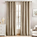 MIULEE Velvet Curtains Beige/Champagne 52 x 108 Inch Length Set of 2 | Extra by MIULEE