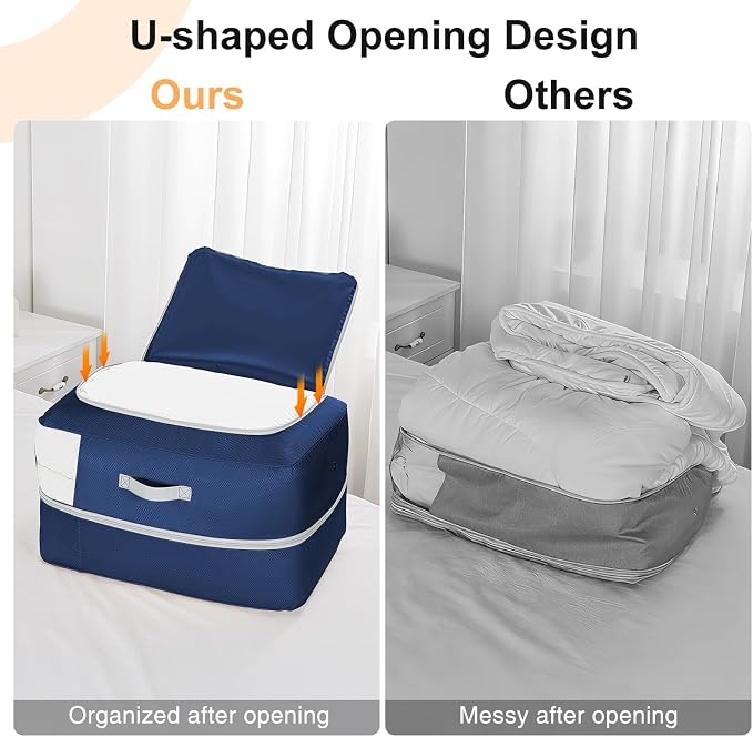 Comforter Storage Bag - 110L Large Capacity Blanket Storage Bags Ultra Space - Image 4