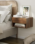 Modern Walnut Floating Nightstand by Aienvey