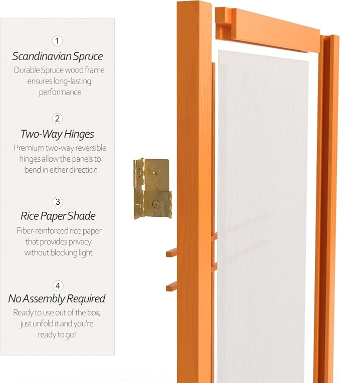 2 ft. Short Desktop Double Cross Shoji Screen - Image 4