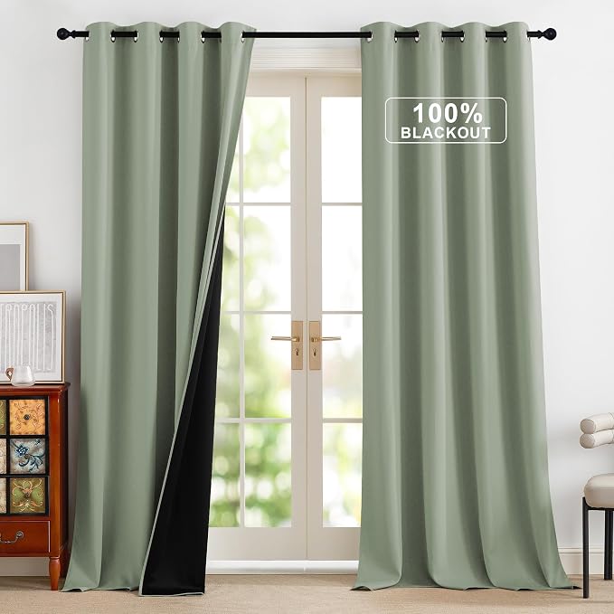NICETOWN 100% Blackout Curtains 90 Inch Length by NICETOWN