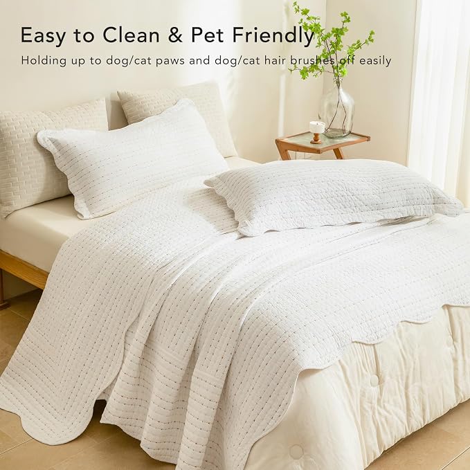 Lady Ann White Oversized King Quilt - Image 9
