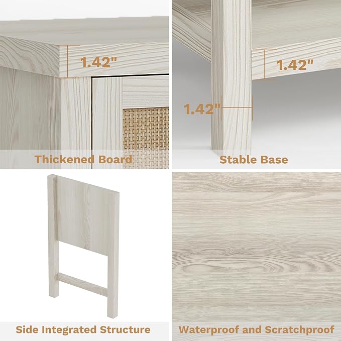 Eclatara Large Rattan Night Stand - Image 5