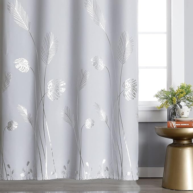 Greyish White Curtain for Dining Room 100W x 96L Inch Long Elegant Natural - Image 3