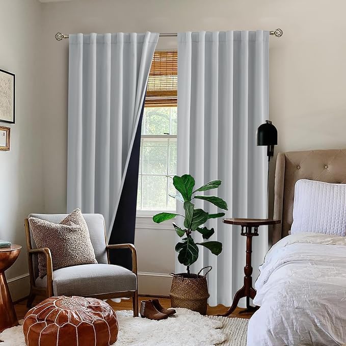 BGment Light Grey 100% Blackout Curtains - Image 9