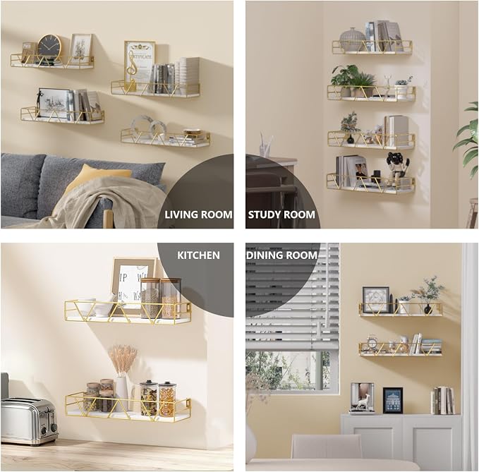 Floating Shelves Set of 4, Wood Wall Shelf, Farmhouse Shelf - Image 6
