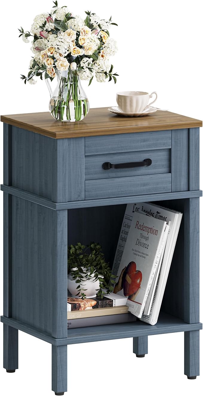 Blue Nightstand, Small Night Stand, Farmhouse Night Stands - Image 8