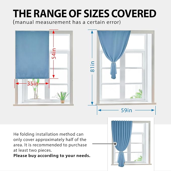 JILRON Magic Tape Stick on Portable Curtains - Image 3