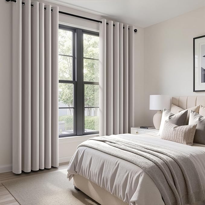 Cobblestone Blackout Curtains for Bedroom Living Room W40 x L84 Inch | 84 Inch - Image 6