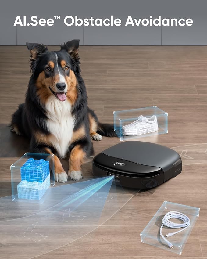 eufy S1 with All-in-One Station, HydroJet System with Roller Mop, Robot Vacuum and Mop Combo, Incredible Suction, Obstacle Avoidance, Multi-Level Mapping, Mop Auto-Retraction, Perfect for Pet Hair
