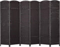 Room Divider 6 Panel 5.6 FT Tall Privacy Screen Waterproof Wood Frame Partition by PayLessHere