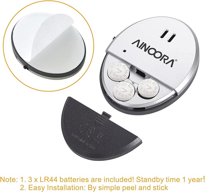 Window Alarm Sensors 4 Pack, Glass Break Sensor 130DB Loud Window Vibration Alarms, Burglar Intruder Entry Detector for Indoor Home Office Apartment & RV Security