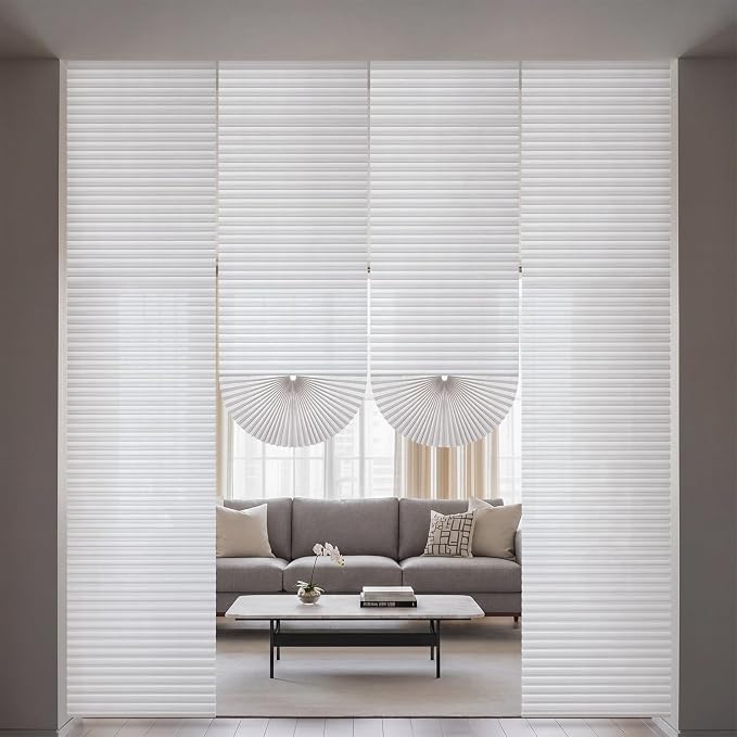 4 Pcs 10 x 9.8 ft No Drilling Dorm Room Divider | Non Woven Pleated Blinds - Image 4