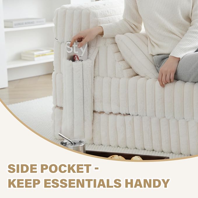 Folding Sofa Bed Twin Size, Convertible Sleeper Chair Mattress - Image 4