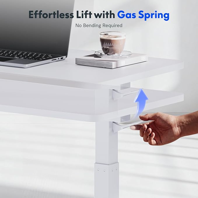 FLEXISPOT H7 28" Pneumatic Height-Adjustable Overbed Table - Image 7