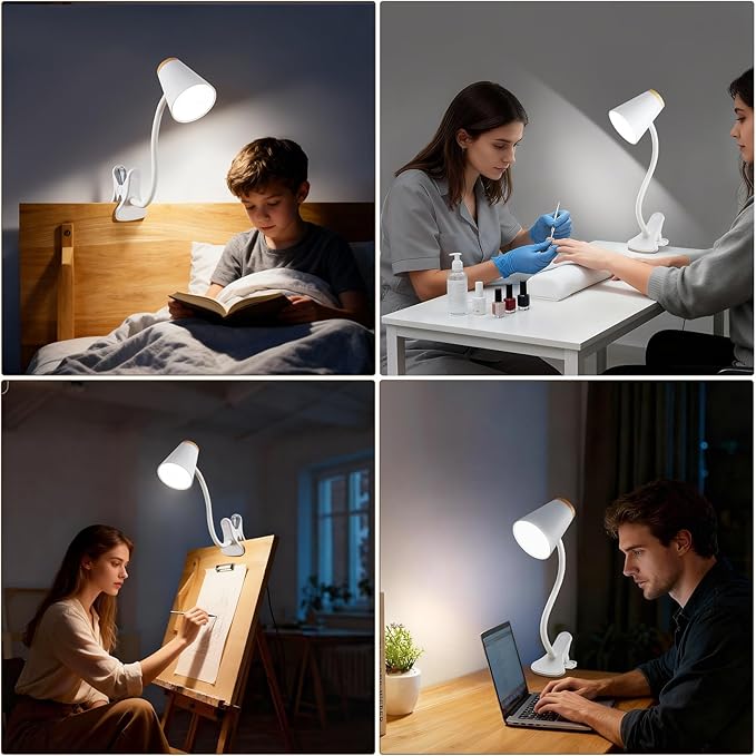 EJIAXIN Clip on Desk Lamp for Home Office - Image 7