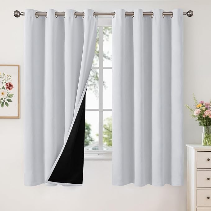 YoungsTex 100% Blackout Curtains 63 Inch Length by YoungsTex