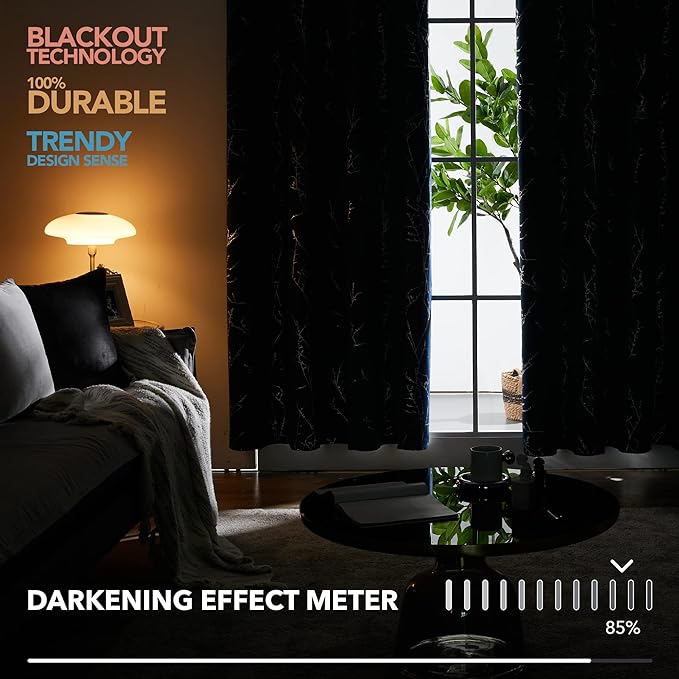 Deconovo Living Room Curtains 72 Inches Long, Thermal Insulated, Room Darkening - Image 5