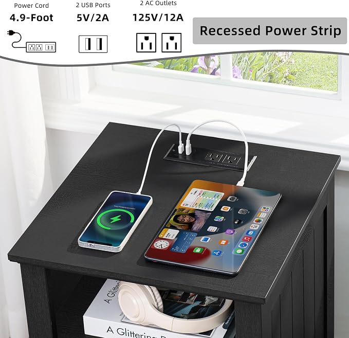 Joaxswe 18" Farmhouse Nightstand - Image 6