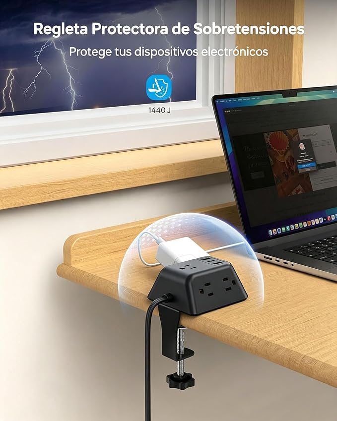 TROND Desk Clamp Power Strip, Surge Protector - Image 6