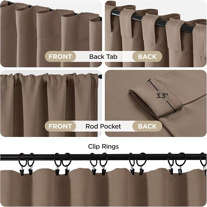 Joydeco 72 Inch Blackout Curtains - Image 2