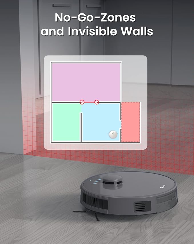 Lefant Robot Vacuum, 2200Pa Suction, 120 Min Runtime, Self-Charging Robotic Vacuum Cleaner, Slim, Quiet, WiFi/APP/Alexa
